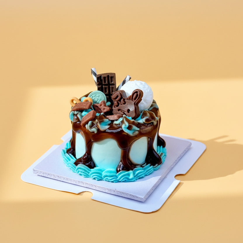 Mini Gâteau Menthe & Chocolat en Argile – Fait Main