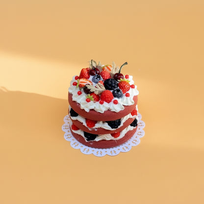 Plateau Miniature Décoratif – Fruits Rouges, Fait Main