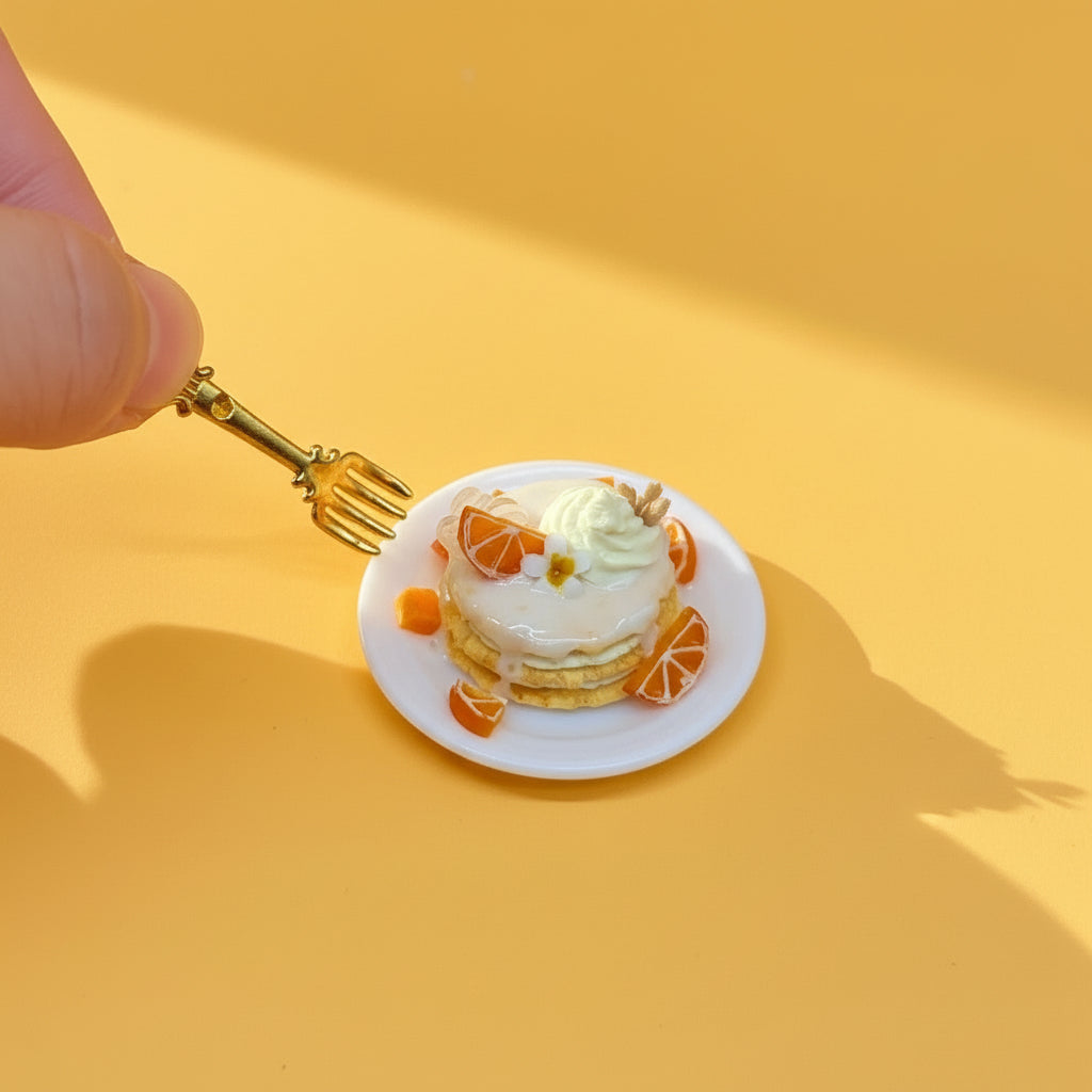 Plateau Miniature Décoratif en Argile – Thème Orange