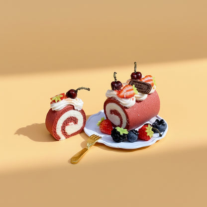 Plateau Miniature Décoratif – Fruits Rouges, Fait Main