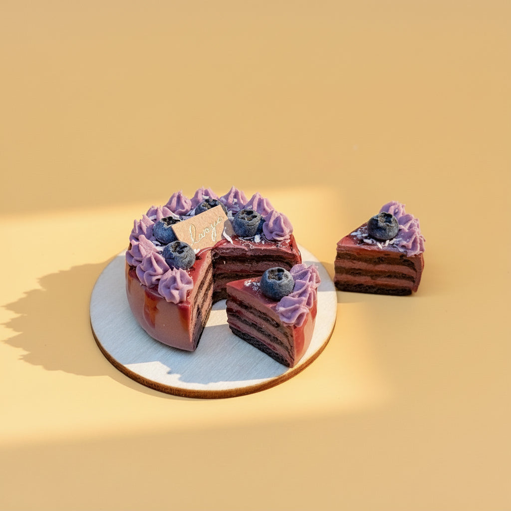 Plateau Décoratif Miniature – Thème Myrtille, Fait Main