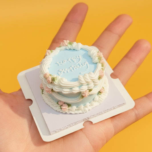 gâteau miniature bleu fait main – Petinid