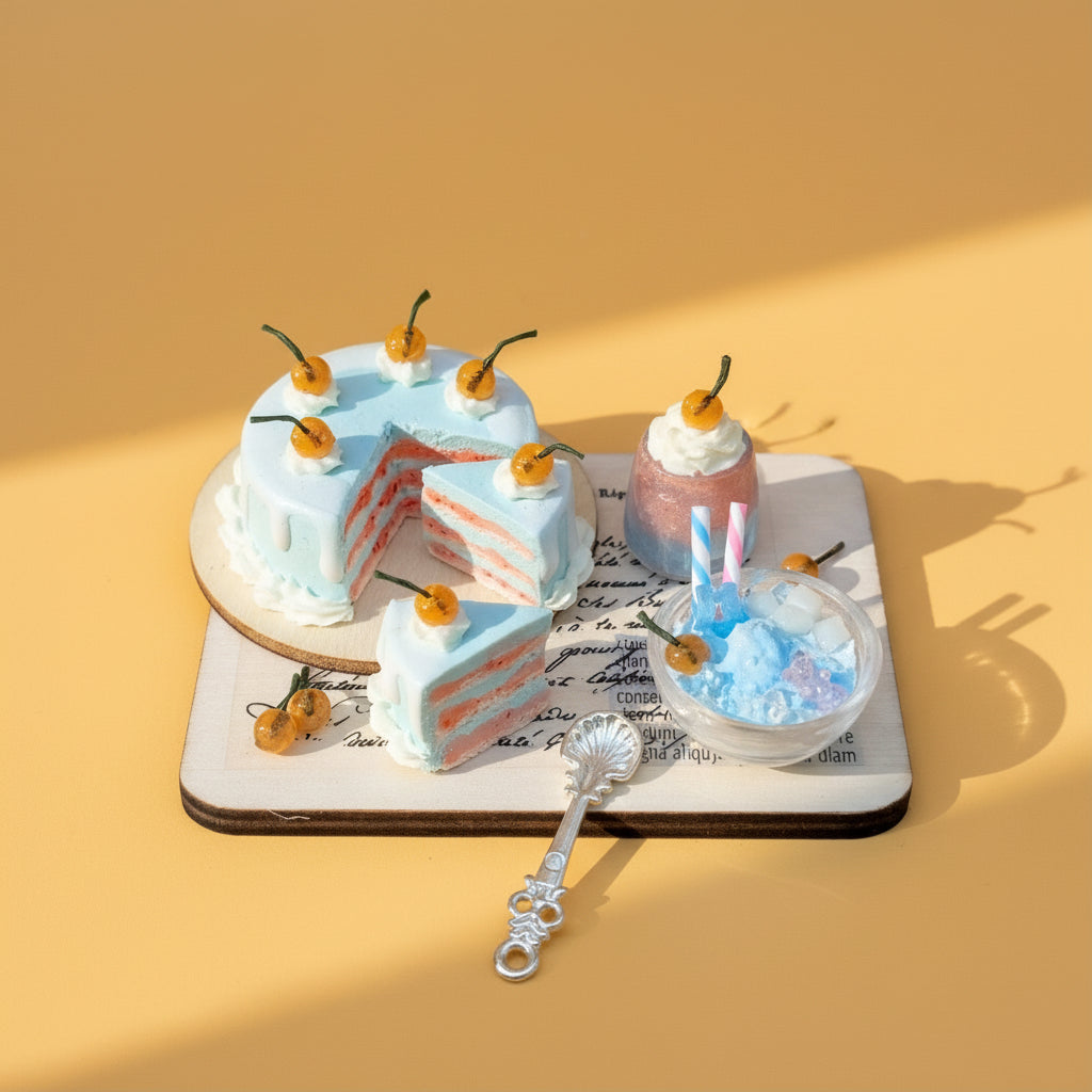 Plateau miniature décoratif – blue&pink