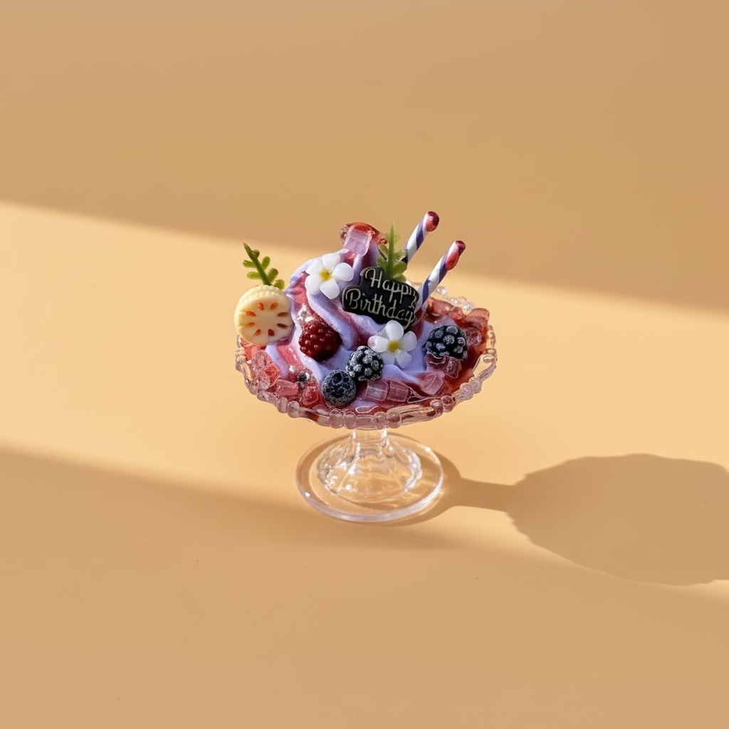 Coupes Glacées Miniatures – Desserts Colorés Faits Main