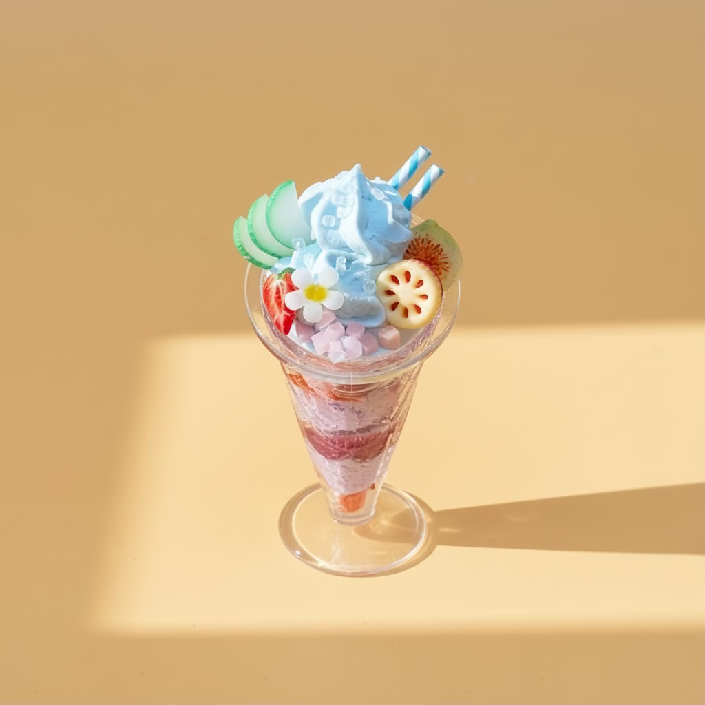 Coupes Glacées Miniatures – Desserts Colorés Faits Main